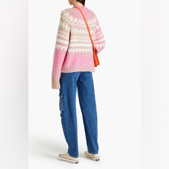 Sandro pink fair isle sweater - Picture 11 of 12